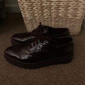Zara platform lace up loafers.